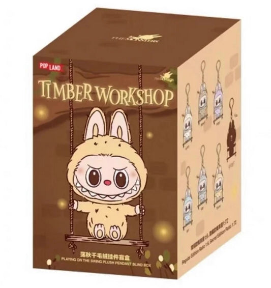 POP MART Labubu Timber Workshop Plush Pendant – Pop Land Exclusive - Single Blind Box